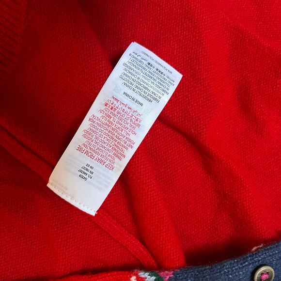 Mini Boden Fair Isle Wool Blend Holiday Cardigan Sweater Size 6/7 - Picture 8 of 8